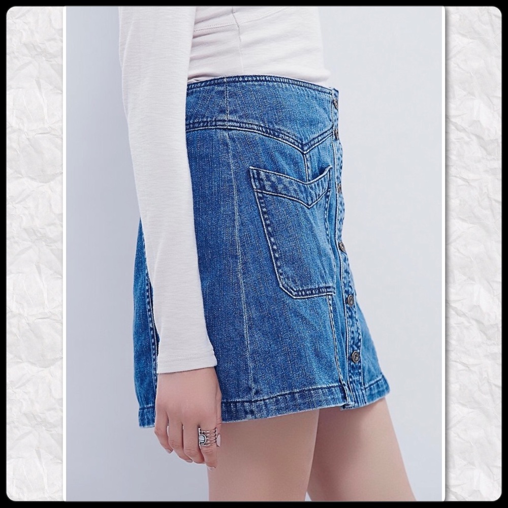 Free People denim skirt - Picture 3 of 8